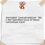 Animated `Usenativedriver` Was Not Specified Issue Of Reactnativebase Input