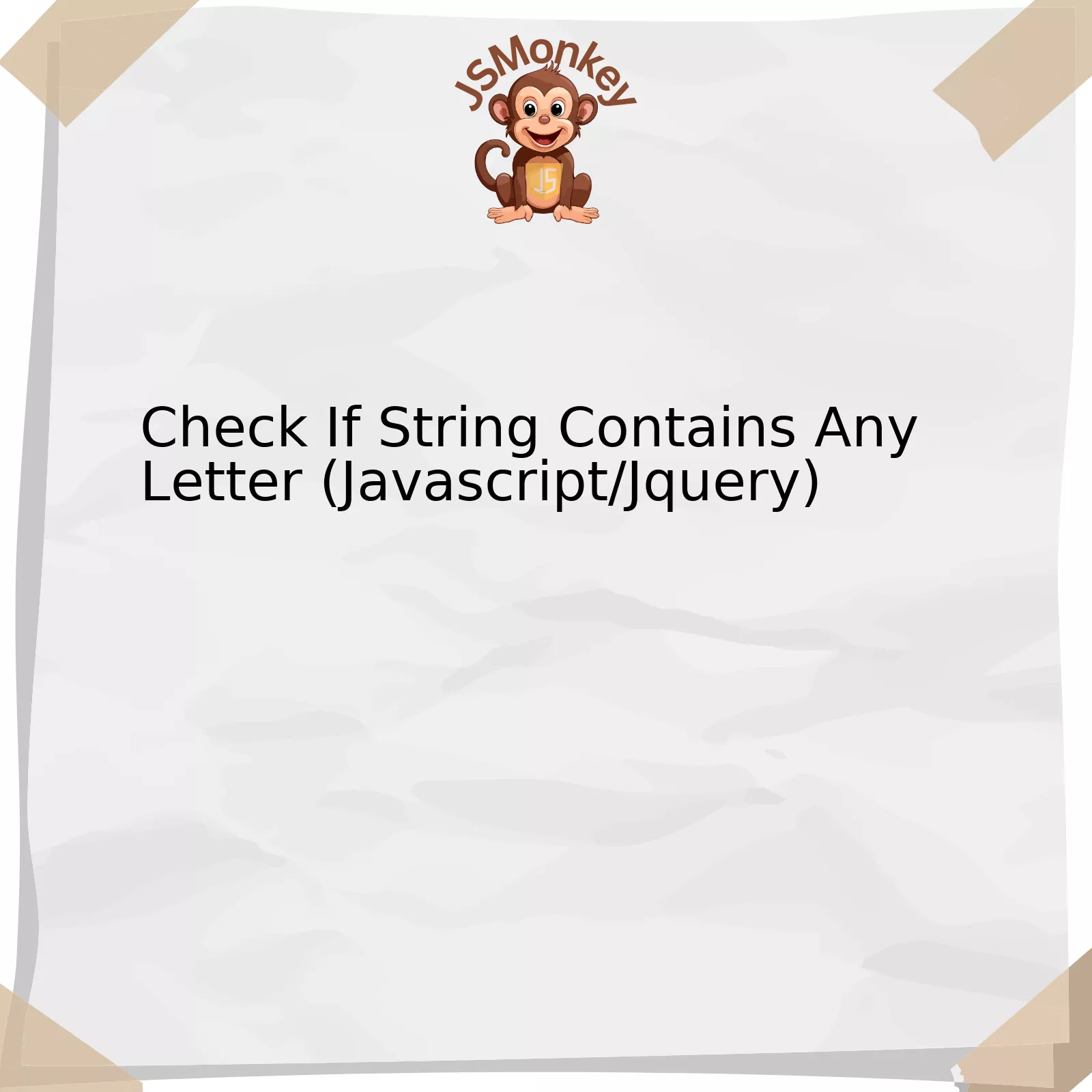 Check If String Contains Any Letter (Javascript/Jquery)