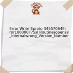 Error Write Eproto 34557064Error100000F7Ssl Routinesopenssl_Internalwrong_Version_Number