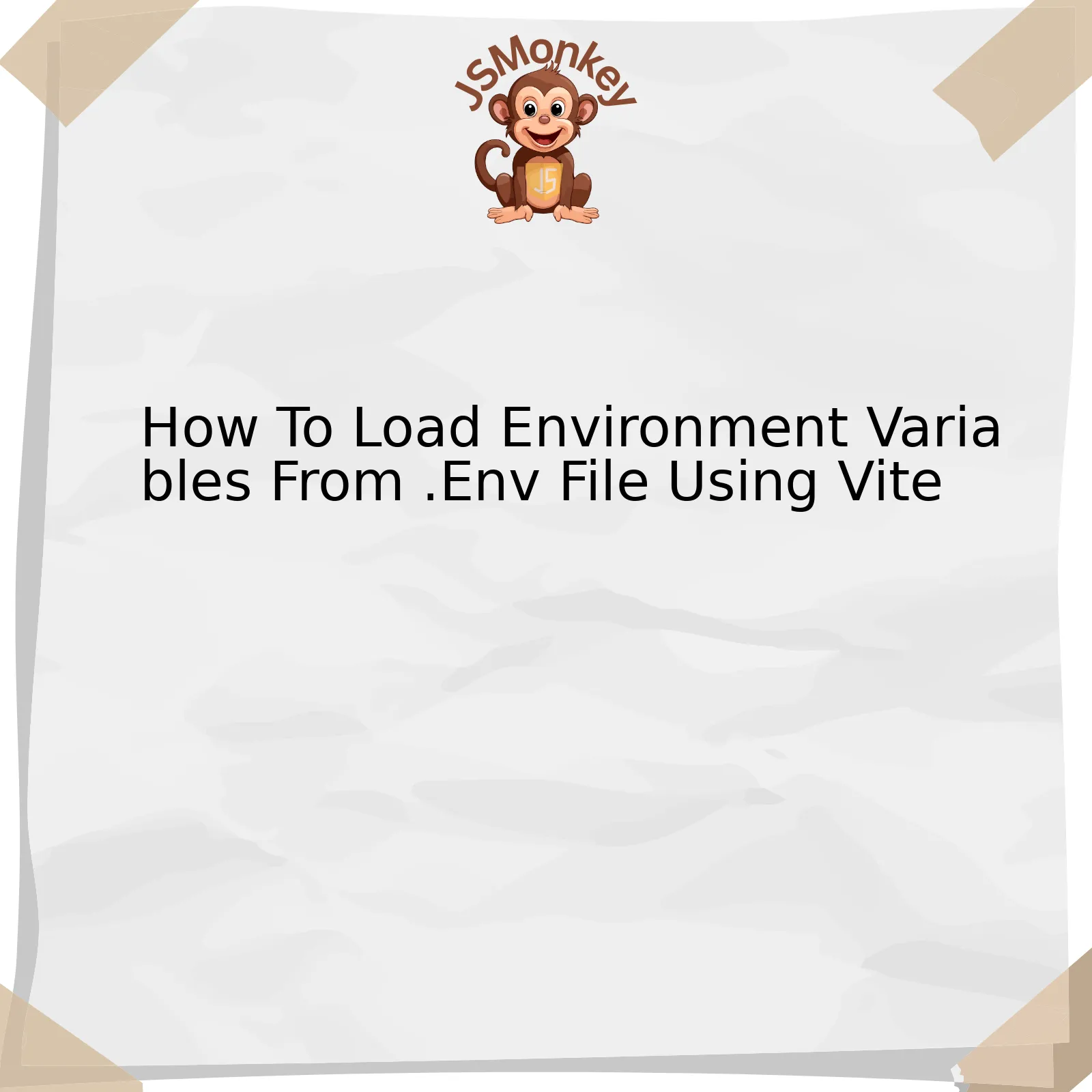 How To Load Environment Variables From .Env File Using Vite