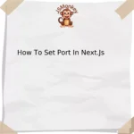 How To Set Port In Next.Js