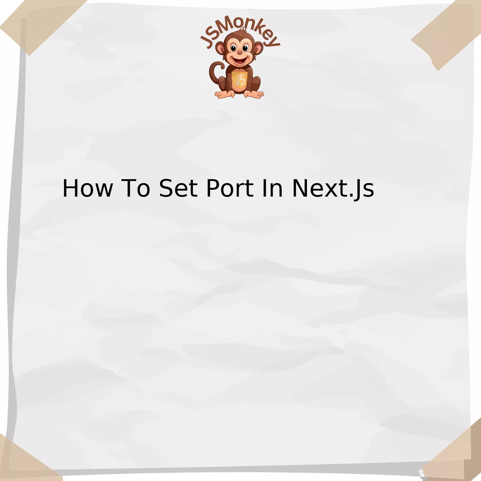 How To Set Port In Next.Js