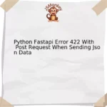 Python Fastapi Error 422 With Post Request When Sending Json Data