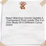 React Warning Cannot Update A Component From Inside The Function Body Of A Different Component