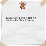 Typeerror Cli.Init Is Not A Function For React Native