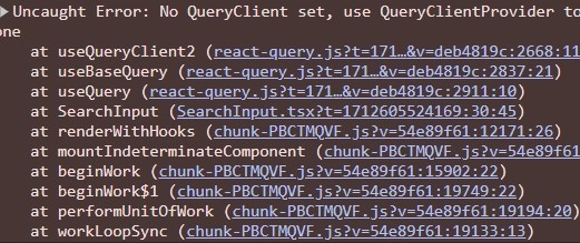 Error No Queryclient Set