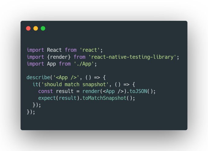 Jest testing code on screen - Testing React Native apps with Jest - everyday.codes