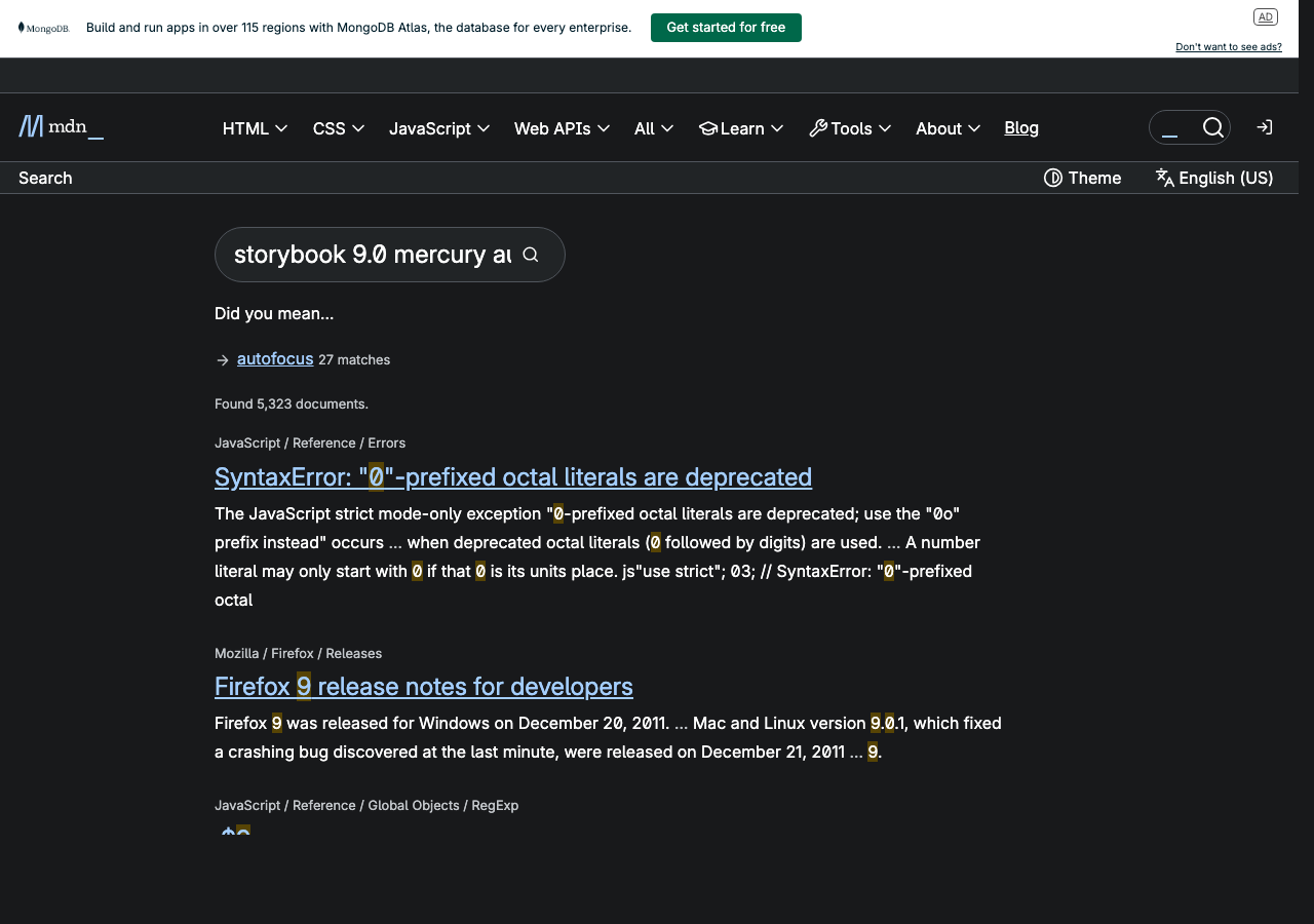 Official documentation for storybook 9.0 mercury autodocs