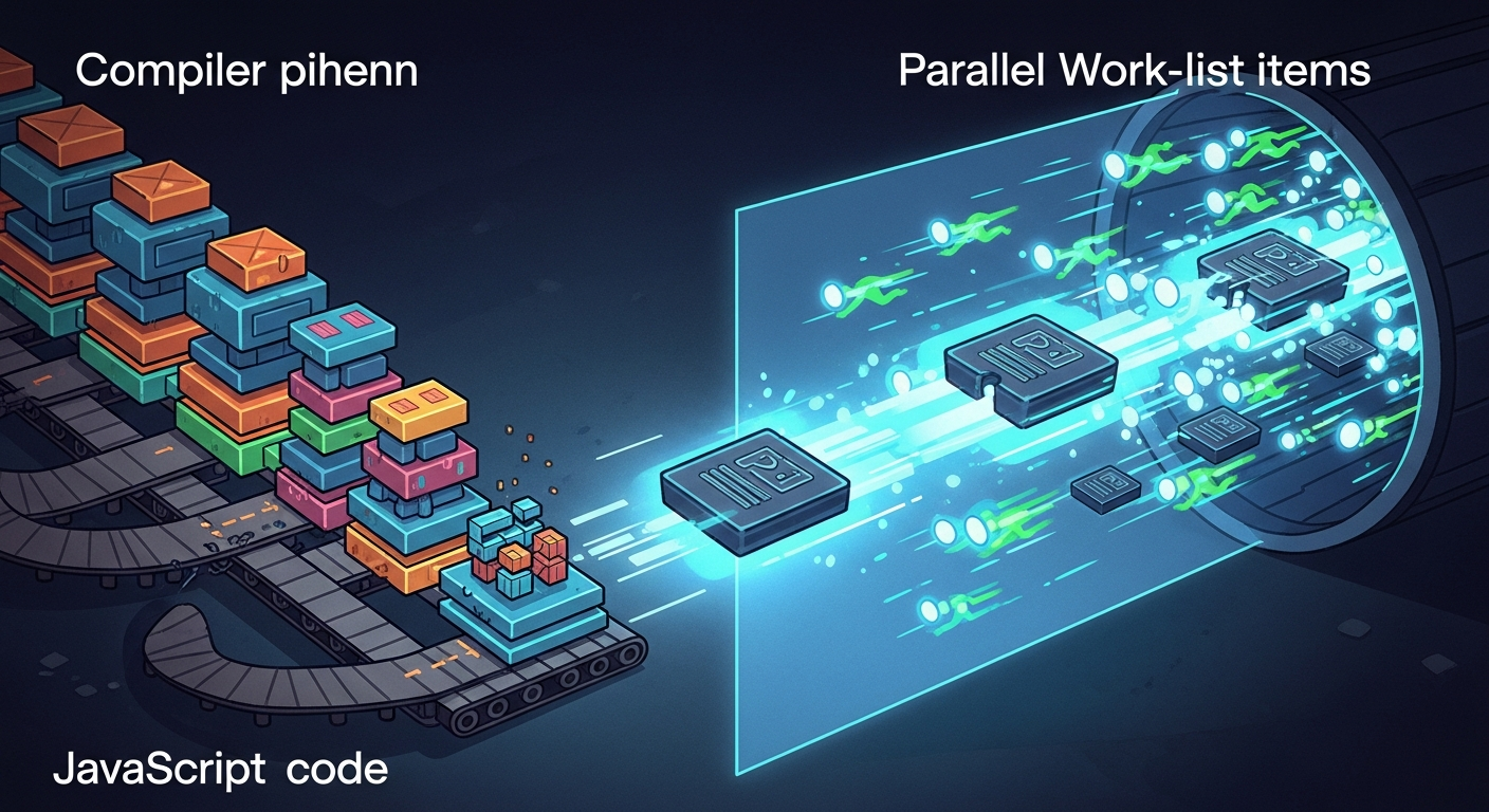 Editorial illustration of the opening tension in Inside esbuild: why a Go-based JavaScript bundler runs orders of magnitude faster than its JS peers